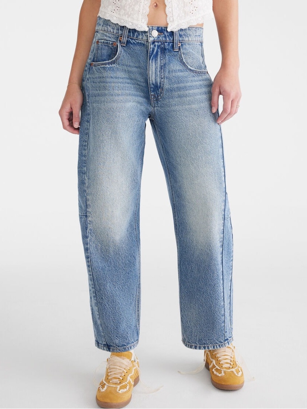 Light Blue Women's barrel Jeans